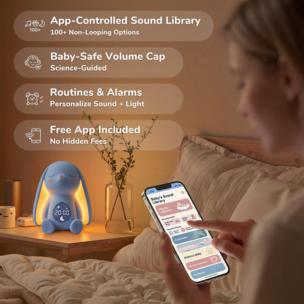 MeWaii Bunny White Noise Sound Machine AI Cry Detection

