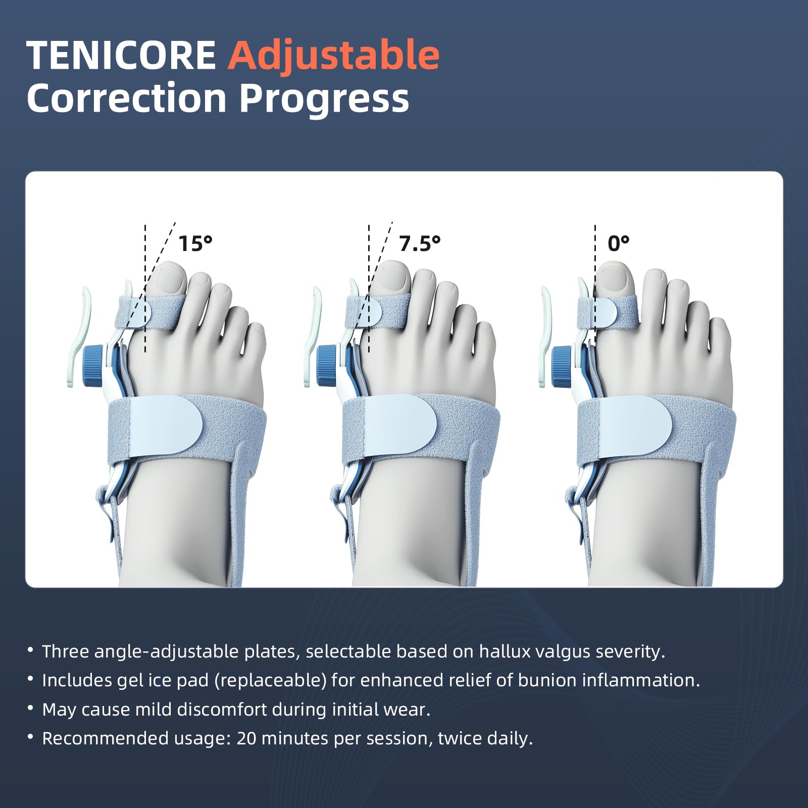 Bunion Corrector for Toe with Cold Pad | Precise Realignment

