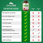 Zazzee Pomegranate Extract Vegan Non-GMO USA

