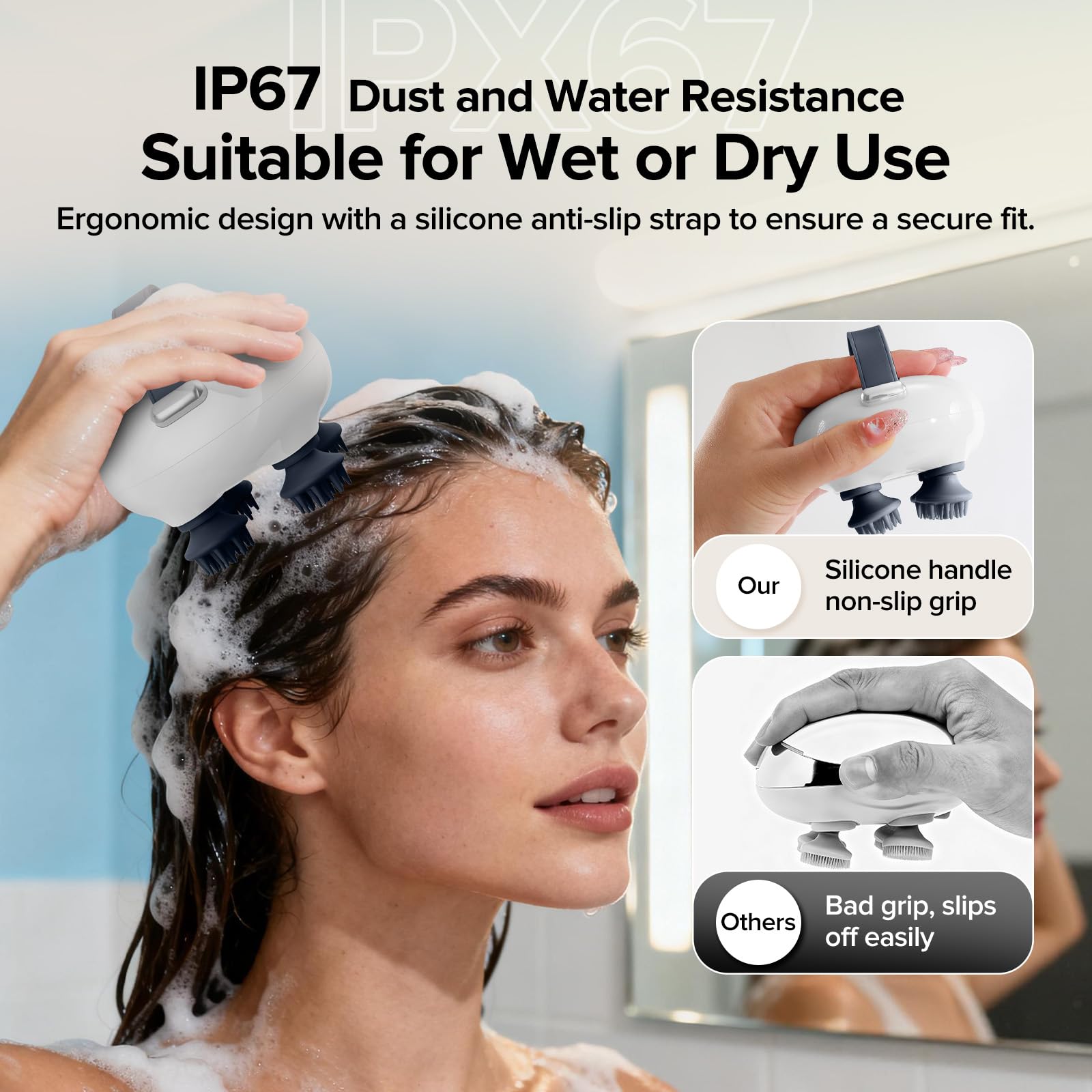 Scalp Massager with 12 Heads - 3 Modes Portable

