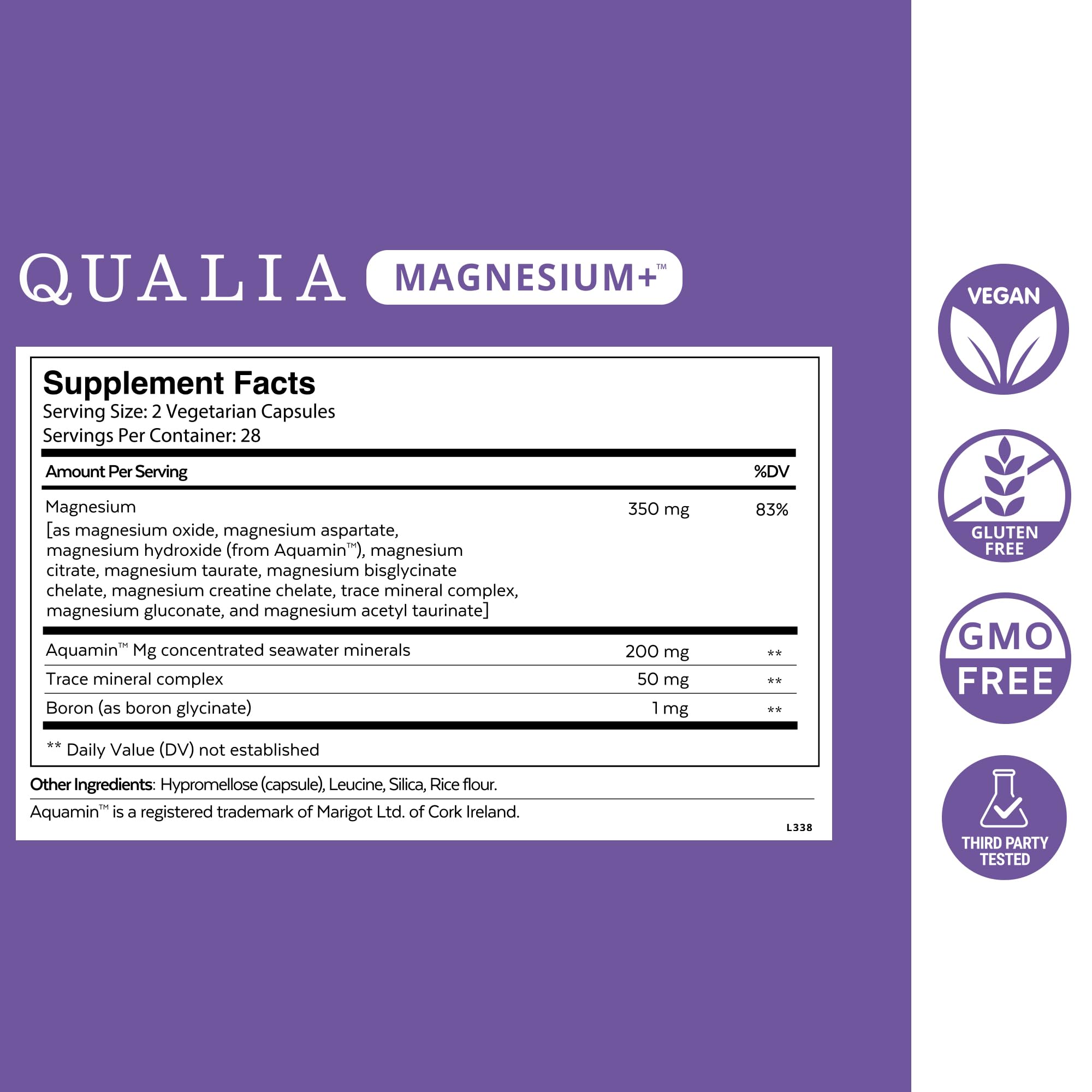 Qualia Magnesium Supplement - Multi-Form Magnesium for Sleep


