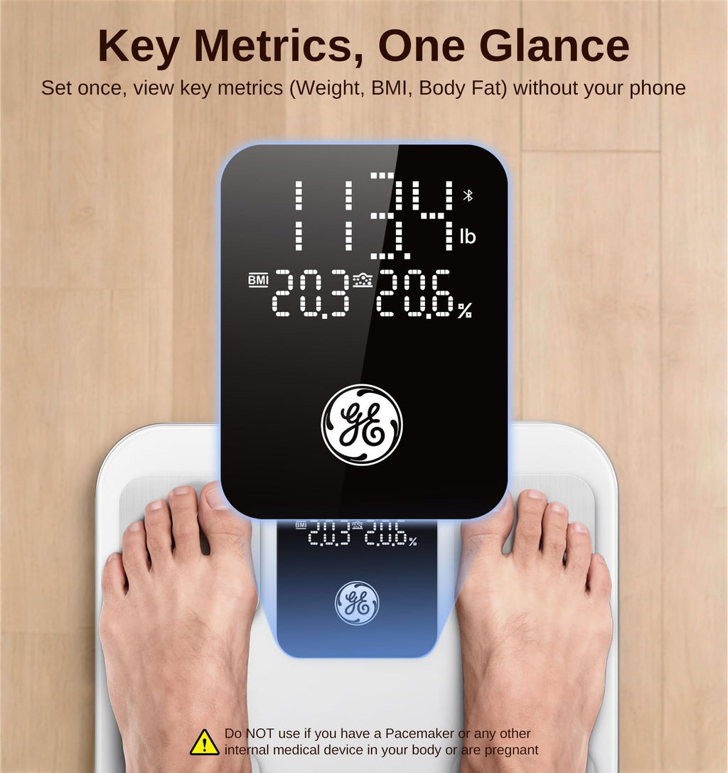 GE Smart Scale with 14 Metrics – Bluetooth Bathroom Scale

