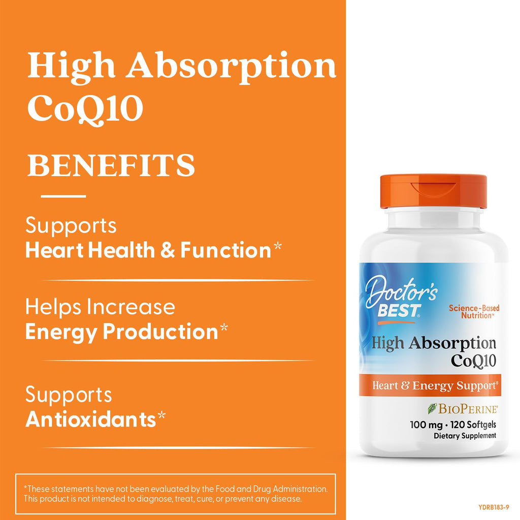 Doctor's Best CoQ10 with BioPerine Softgels | Heart Health

