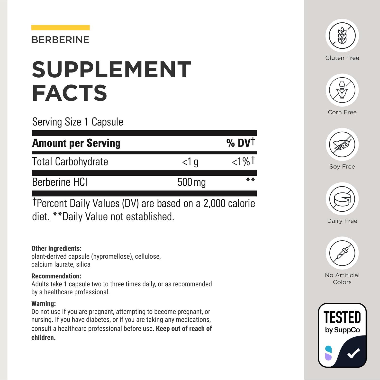 Berberine 1500 mg Supplement by Integrative Therapeutics

