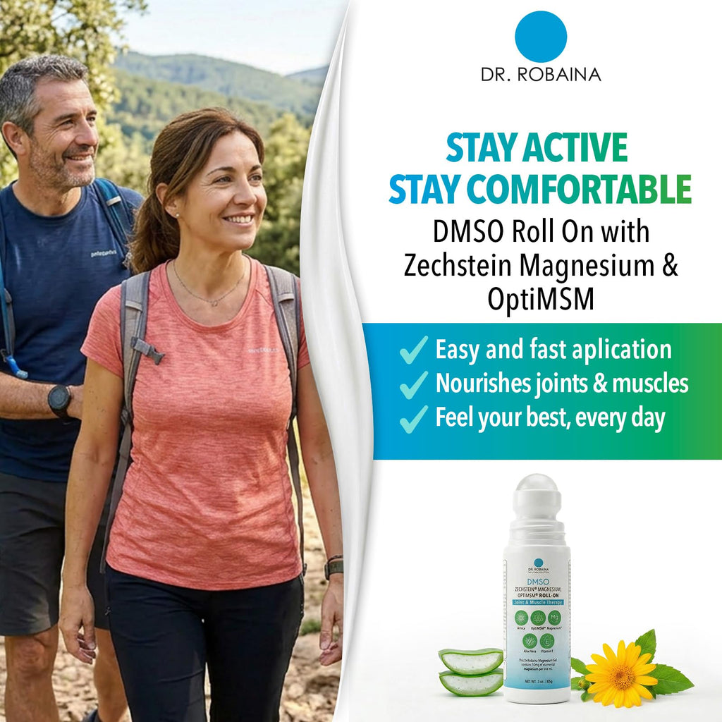 Dr. Robaina DMSO Roll-On for Skin Care | Arnica, Magnesium, Aloe & Vitamin E

