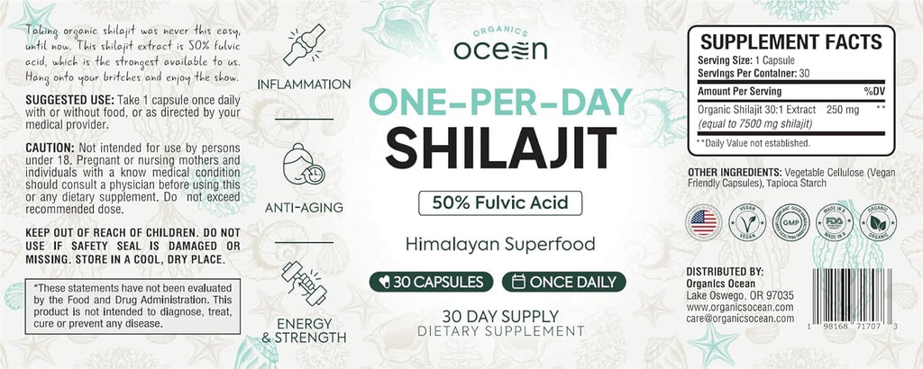 Organics Ocean Shilajit Supplement - Himalayan Shilajit

