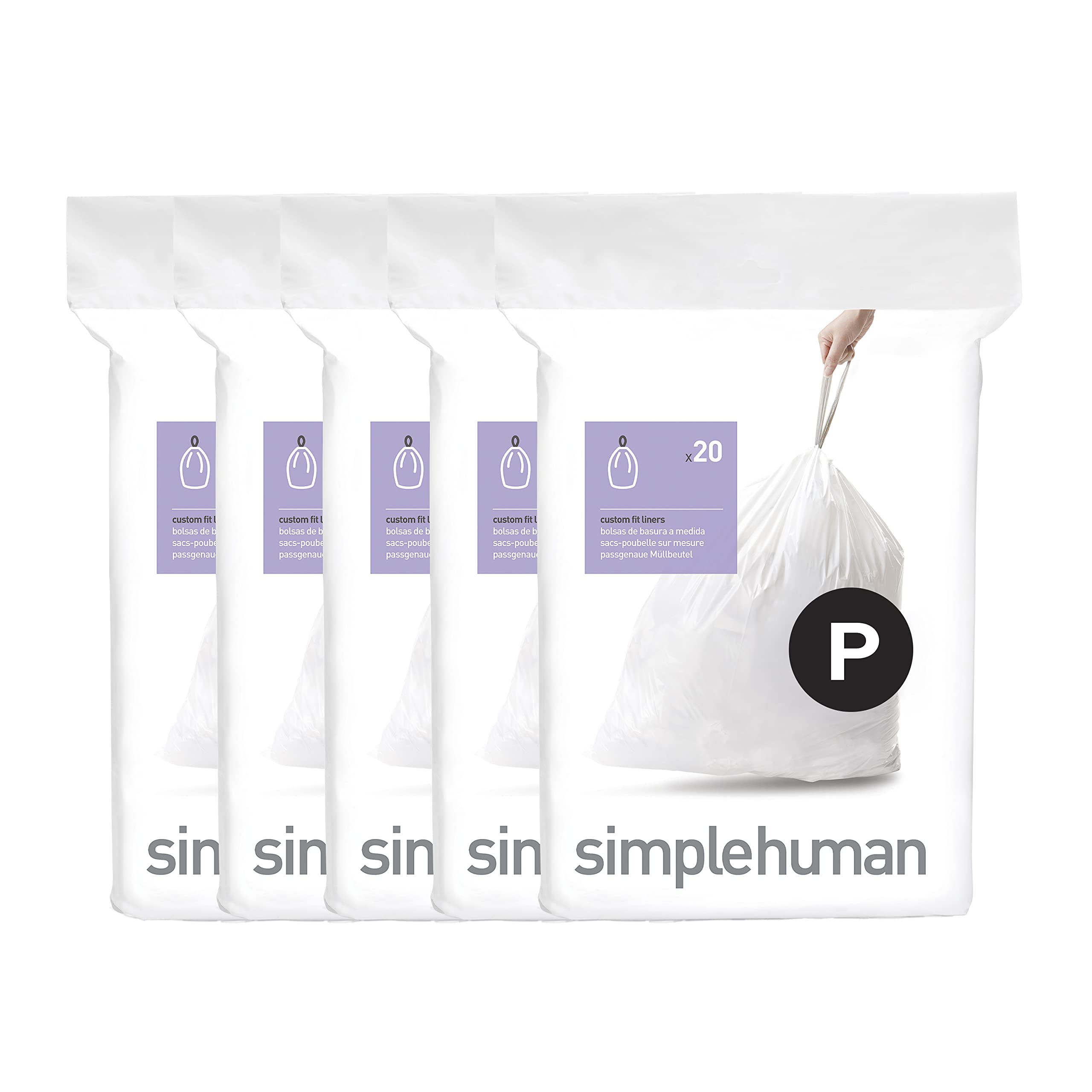 simplehuman Code P Custom Fit Liners – Drawstring

