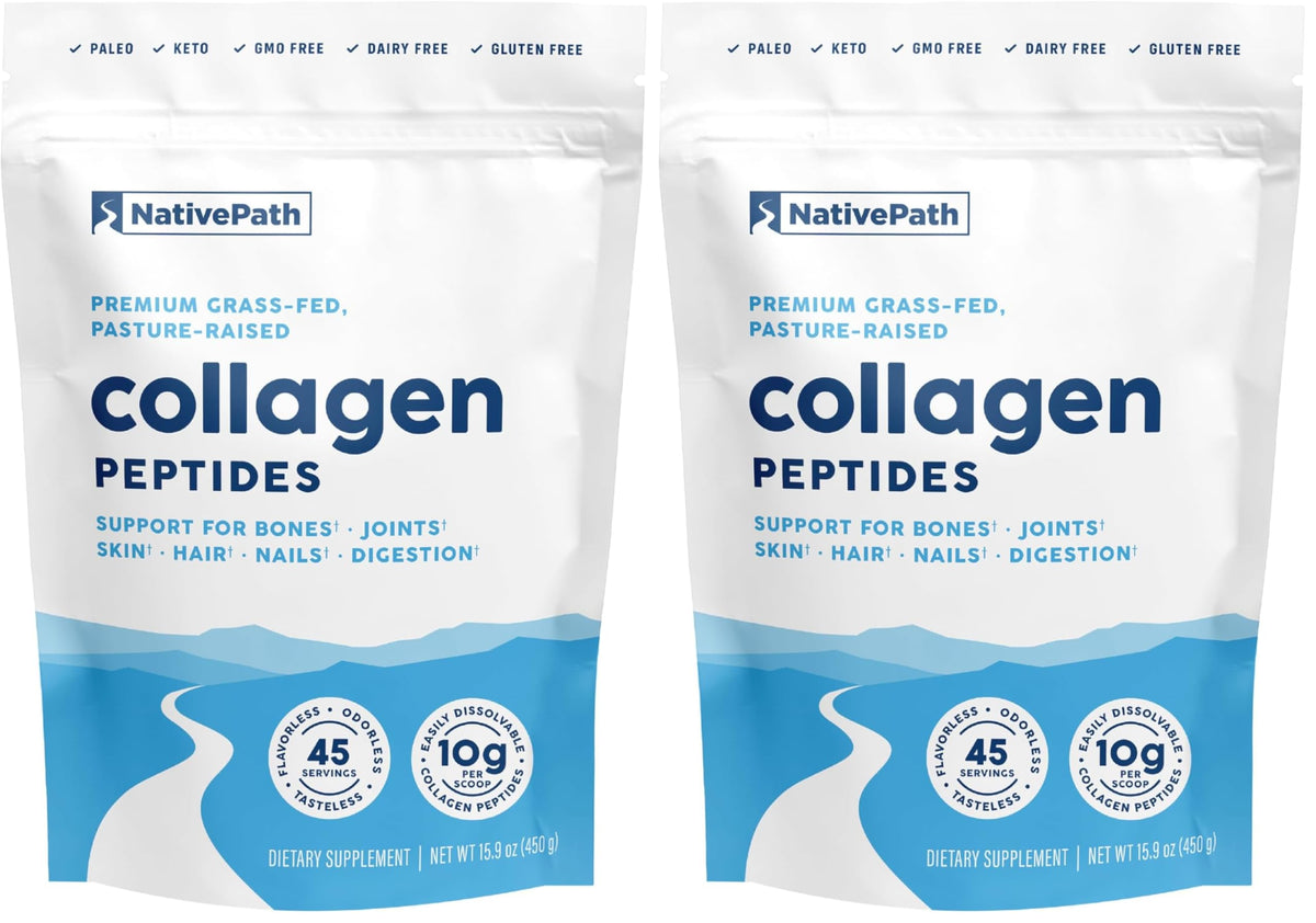 NativePath Collagen Peptides Protein – Hydrolyzed Type 1 & 3 for Skin, Hair, Nails