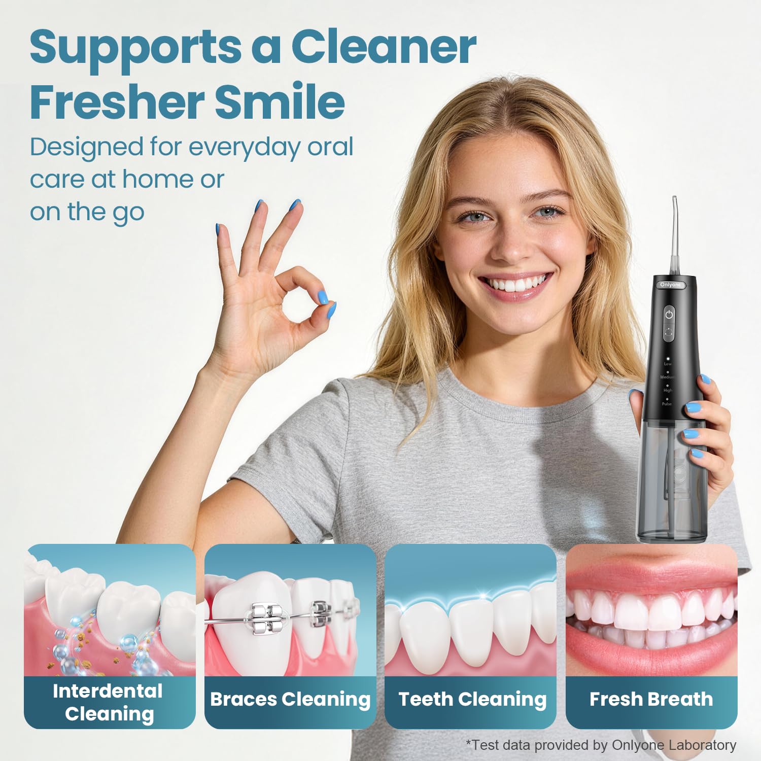 Onlyone Cordless Water Flosser with Adjustable Pressure

