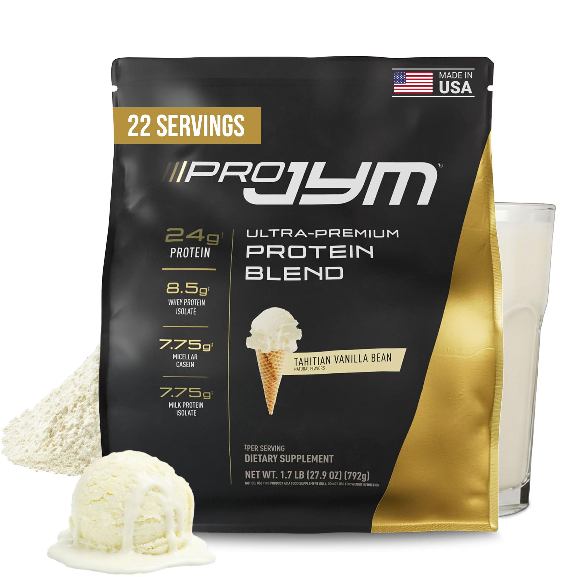 Pro JYM Protein Powder - Multi-Source Whey, Casein & Egg Protein Blend