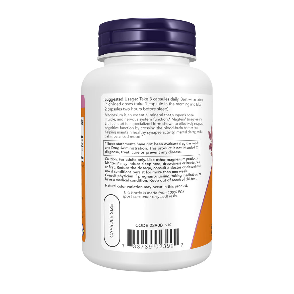 NOW Magtein Magnesium L-Threonate Cognitive Support

