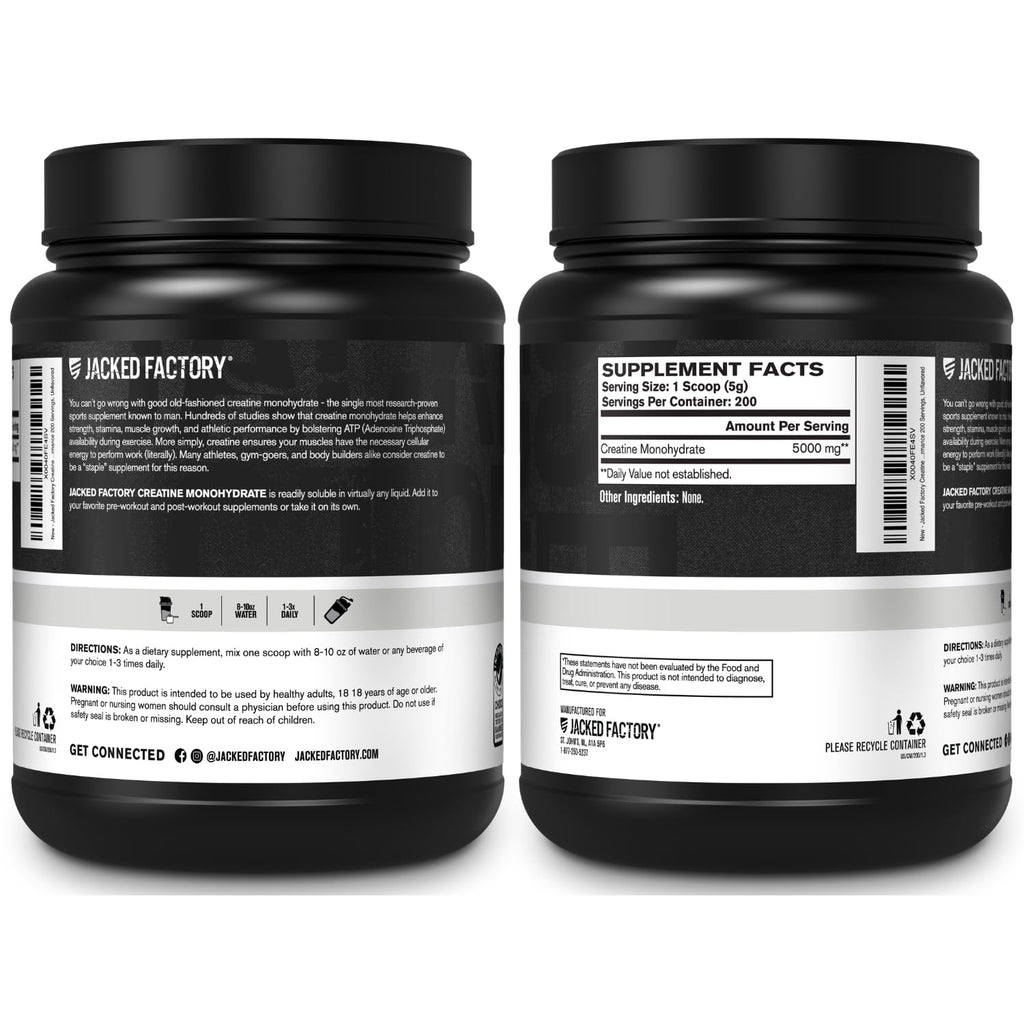 Jacked Factory Creatine Monohydrate Powder | Pure Strength

