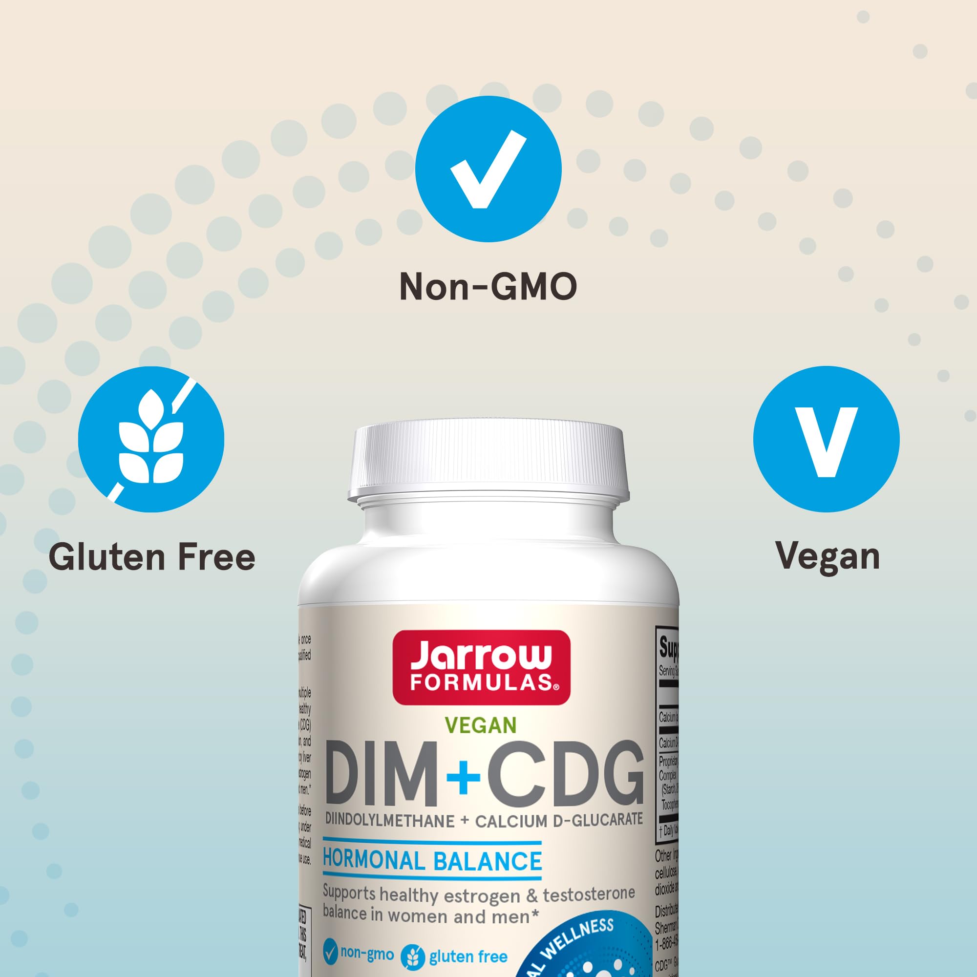 Jarrow Formulas DIM plus CDG Veggie Capsules Hormone Balance

