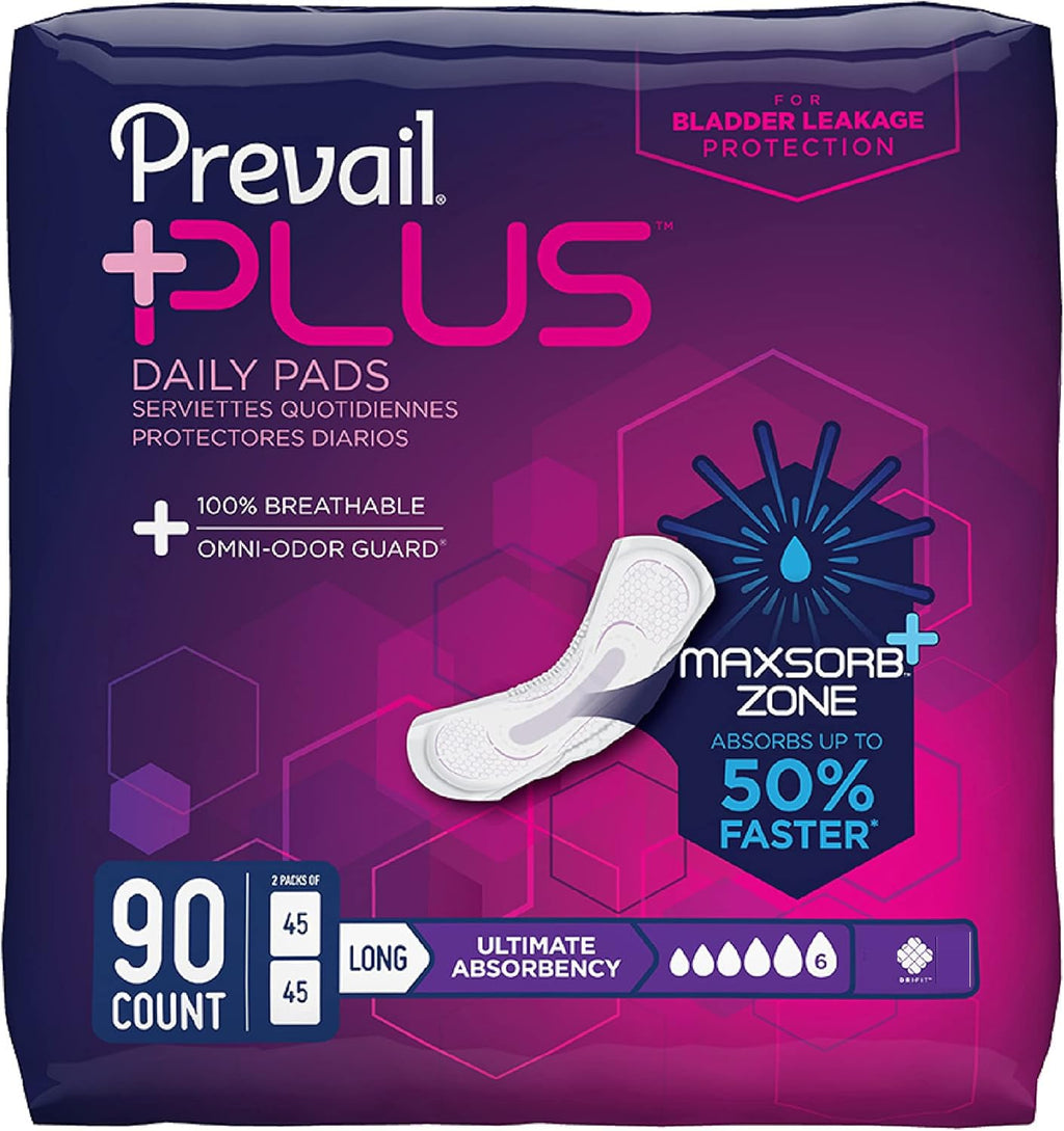 Prevail Plus Incontinence Pads Ultimate Absorbency

