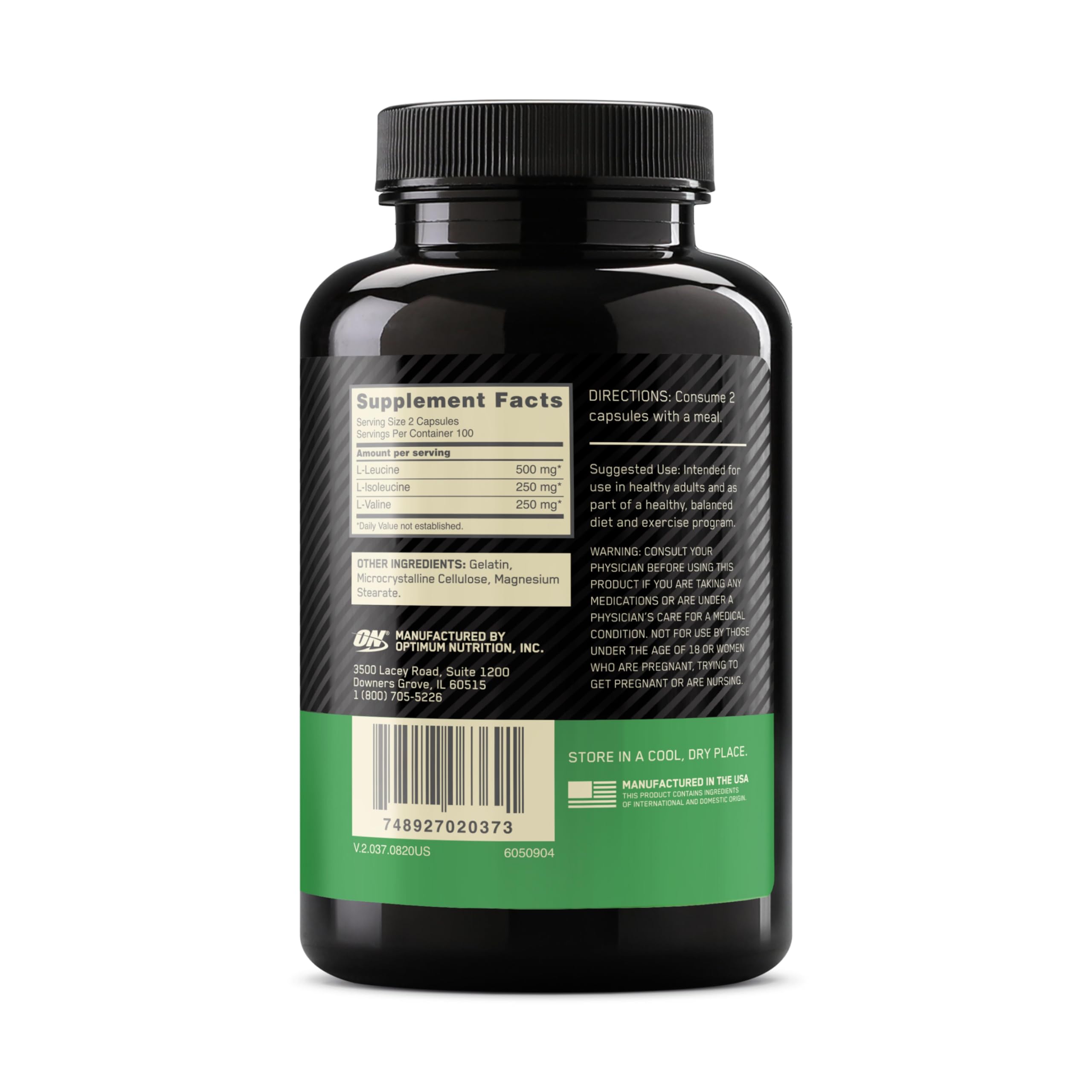 Optimum Nutrition BCAA Branched Chain Essential Amino Acids

