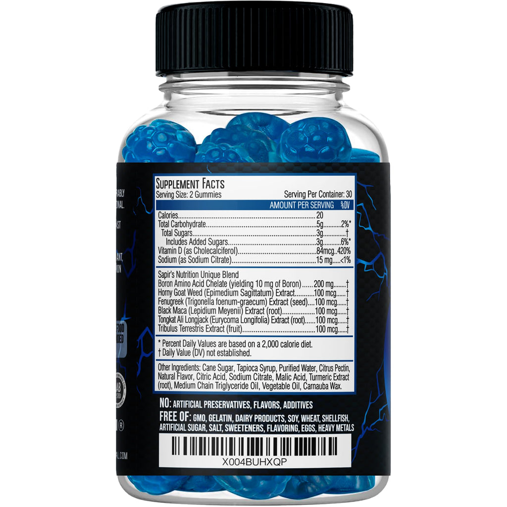 Testosterone Booster Gummies for Men|All-Natural Supplement

