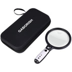 5.2-Inch Lighted Magnifying Glass with Rechargeable Battery for Reading
