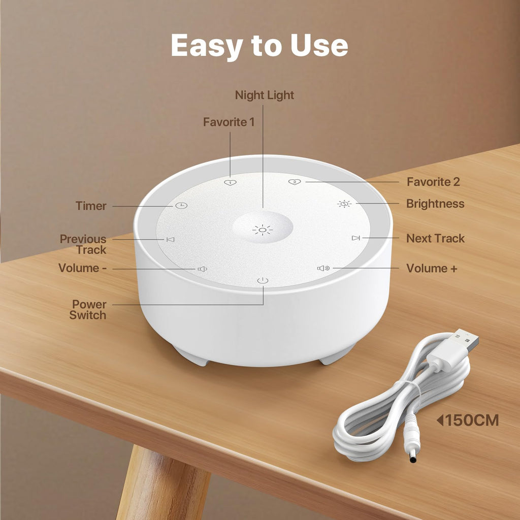 Kipcush Noise Machine for Sleep – USB Powered

