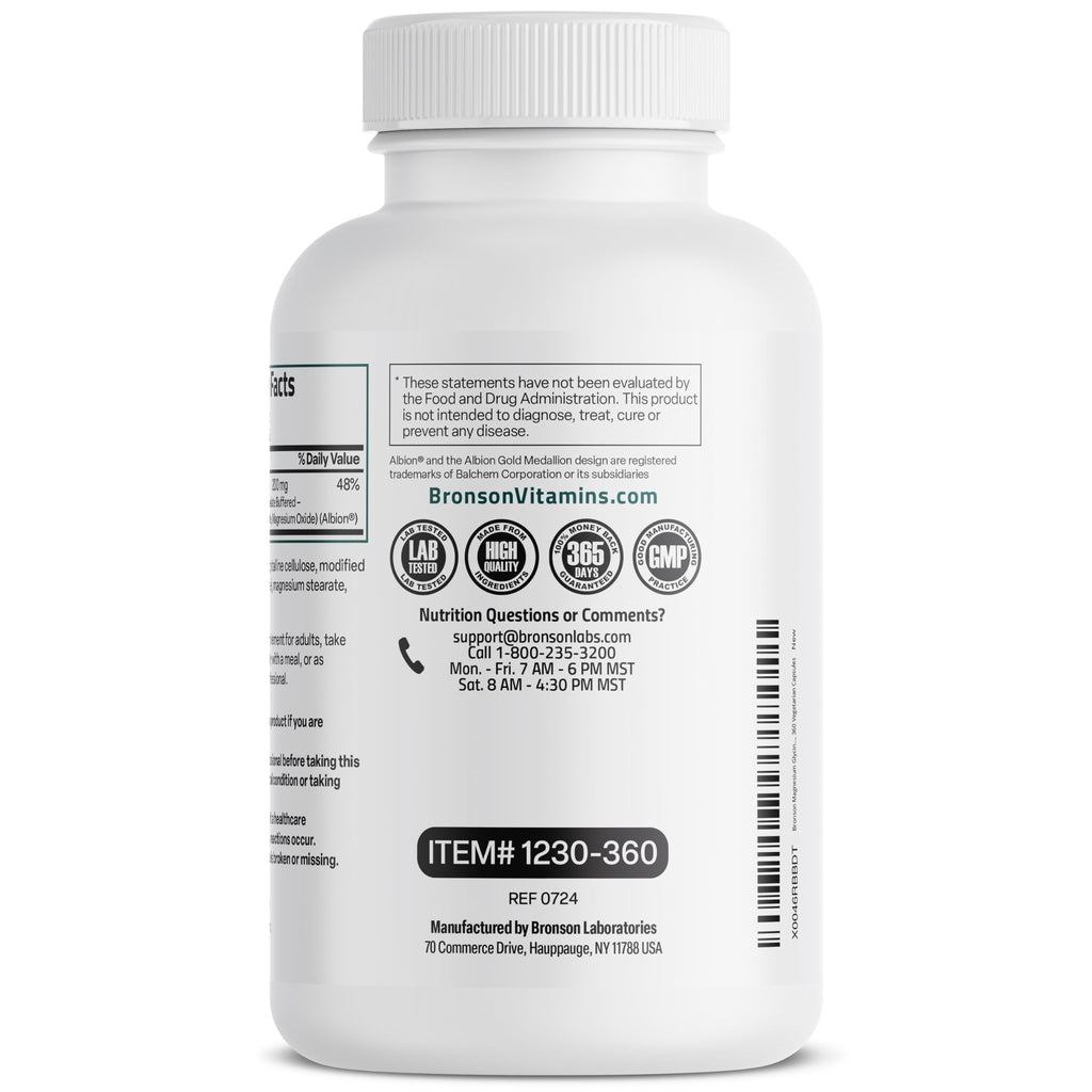 Bronson Magnesium Glycinate Chelated Supplement

