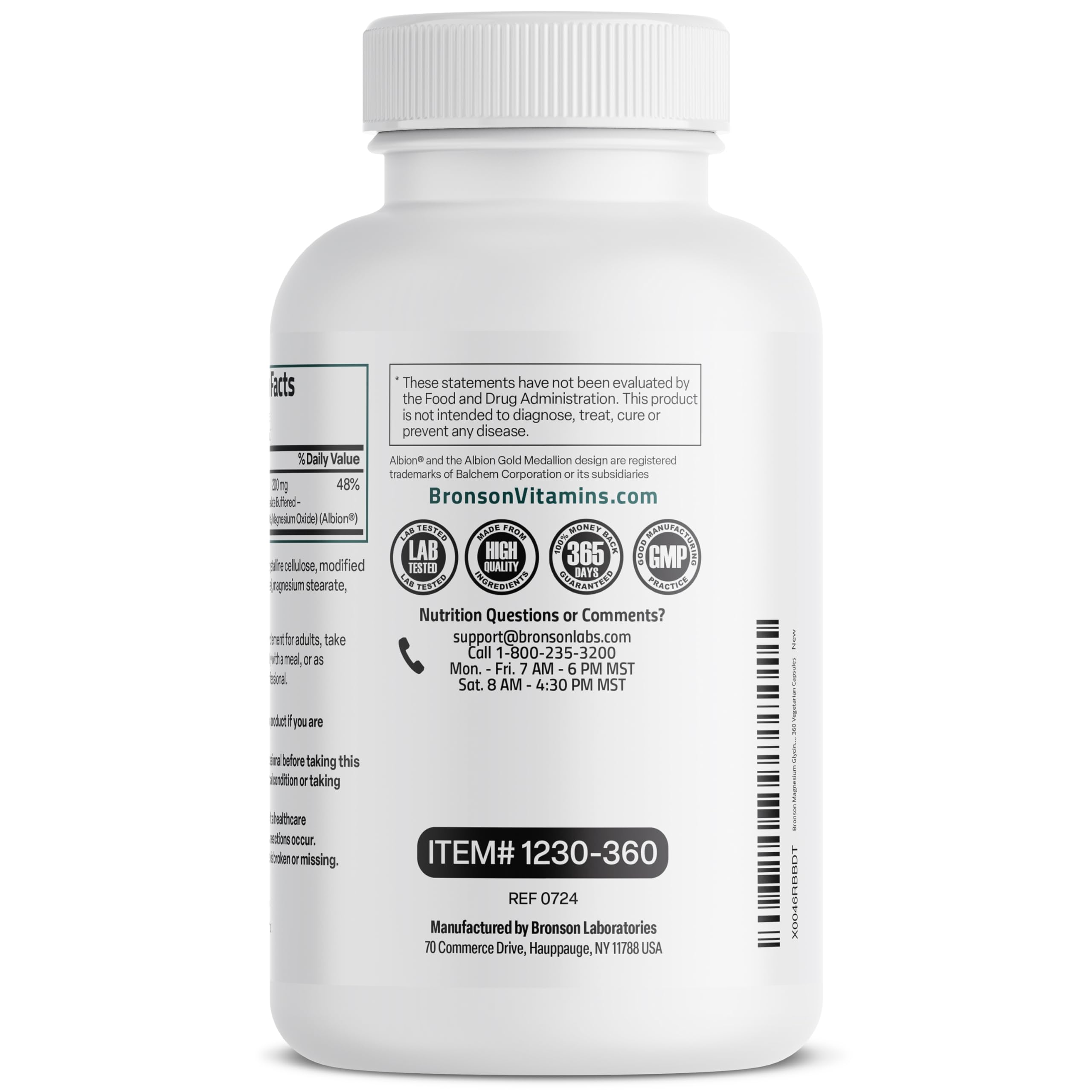 Bronson Magnesium Glycinate Chelated Supplement

