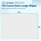 Adult Wipes for Elderly – Rinse-Free Aloe Bathing Wipes

