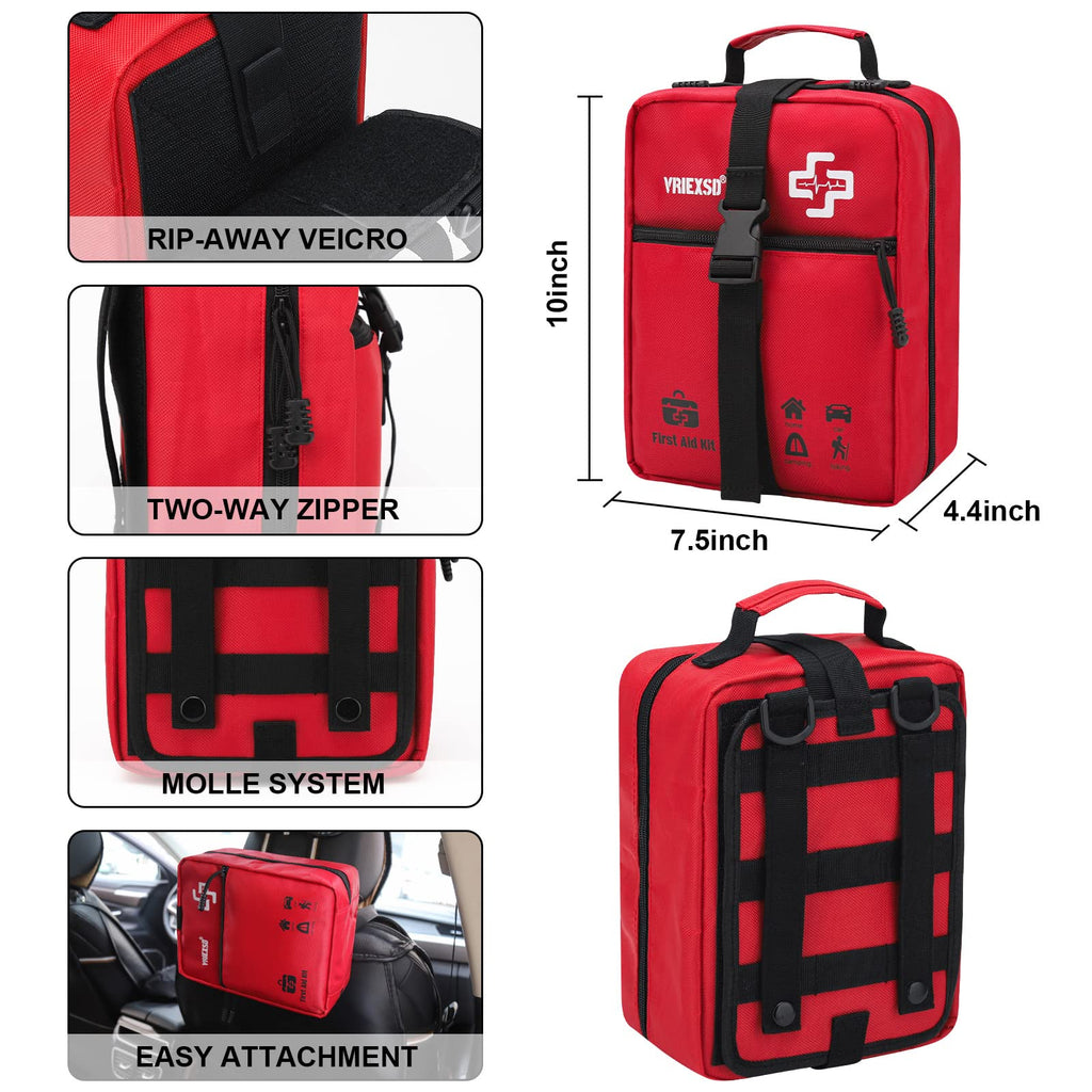 VRIEXSD Premium First Aid Kit for Home Office Travel

