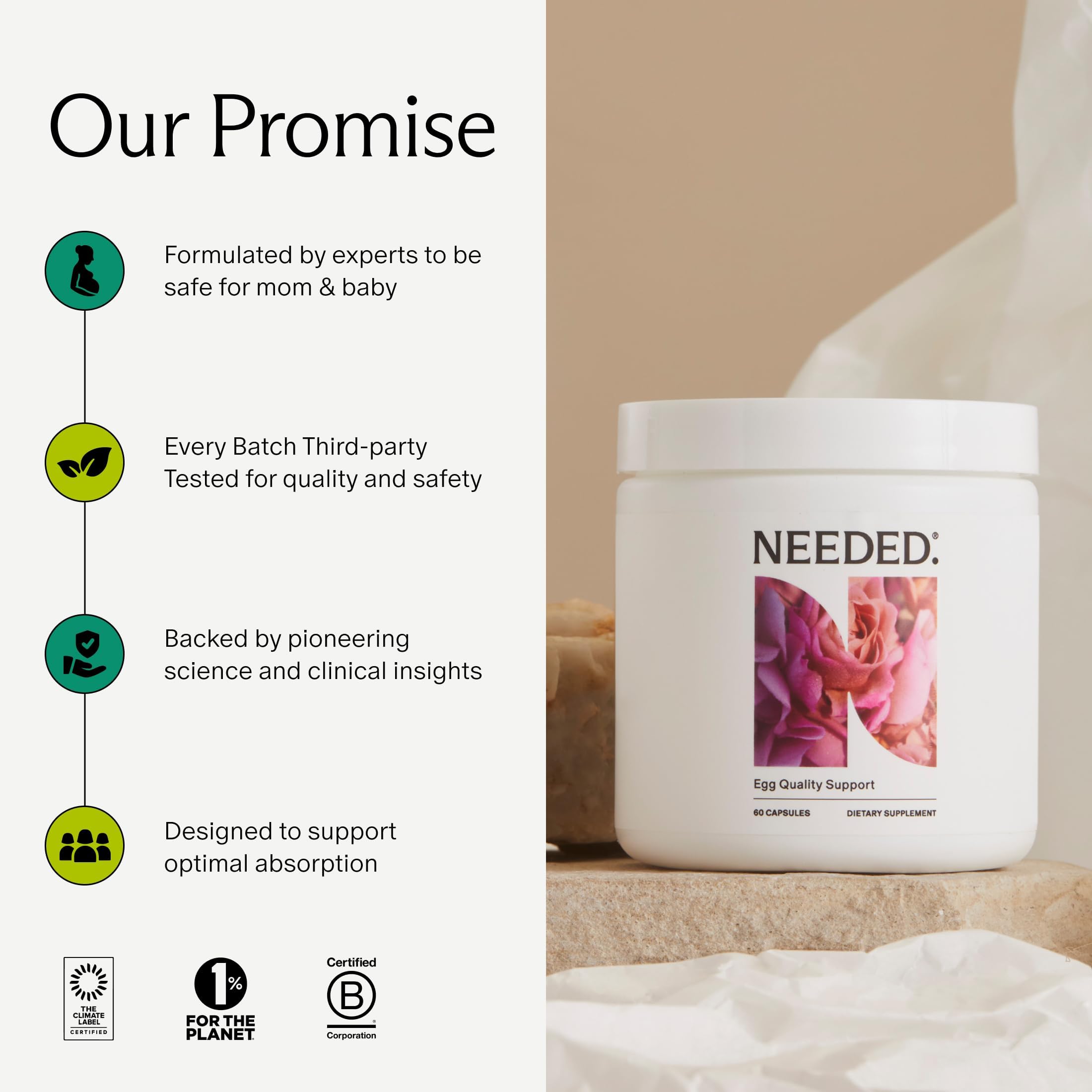 Egg Quality Support – Antioxidant Fertility Supplement


