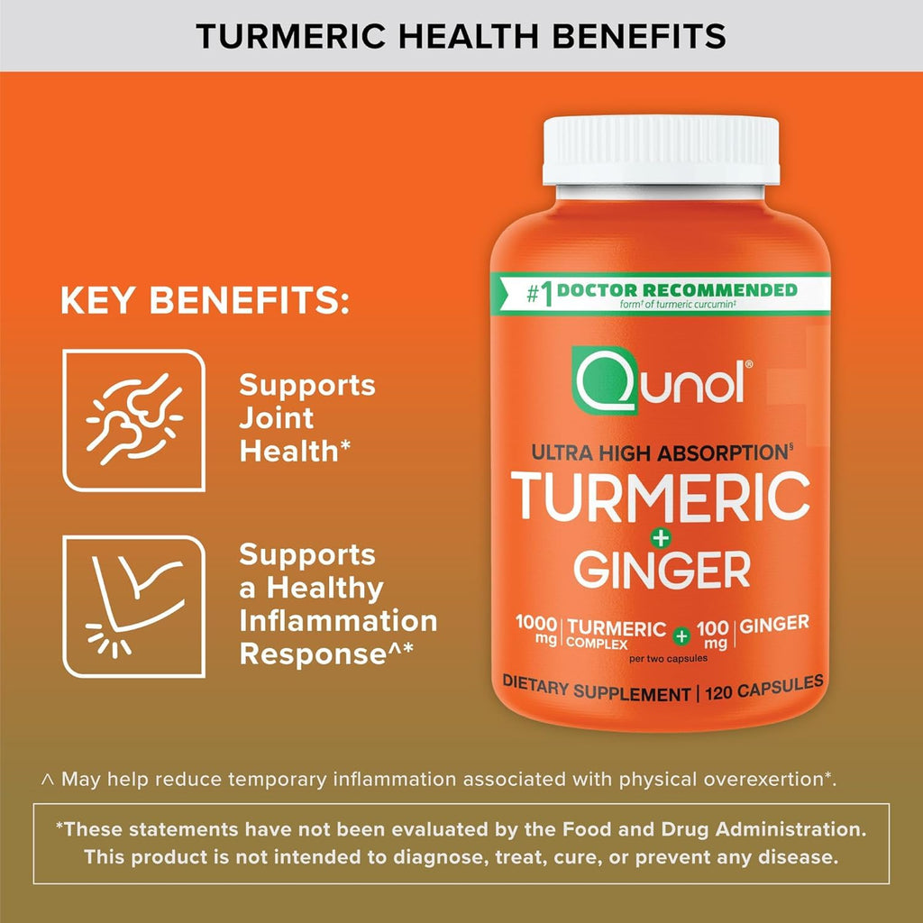 Qunol Turmeric & Ginger Capsules Ultra High Absorption

