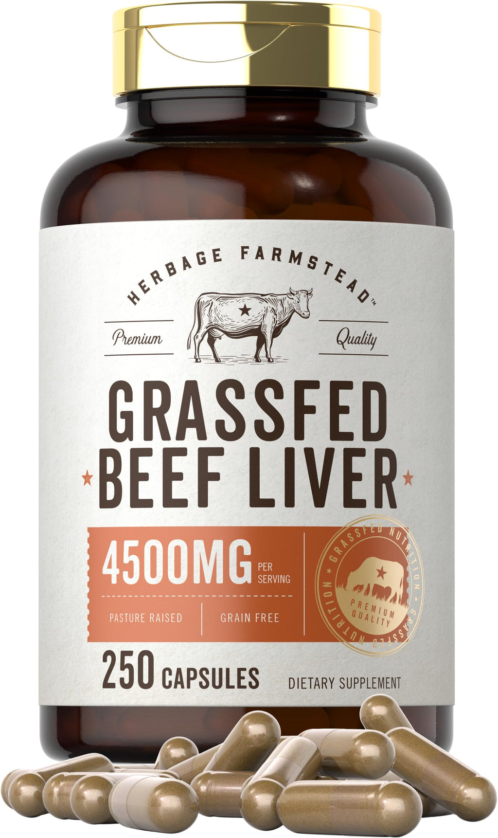 Herbage Farmstead Beef Liver Capsules - Premium Supplement

