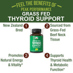 Beef Thyroid Glandular Capsules - Desiccated Thyroid Support


