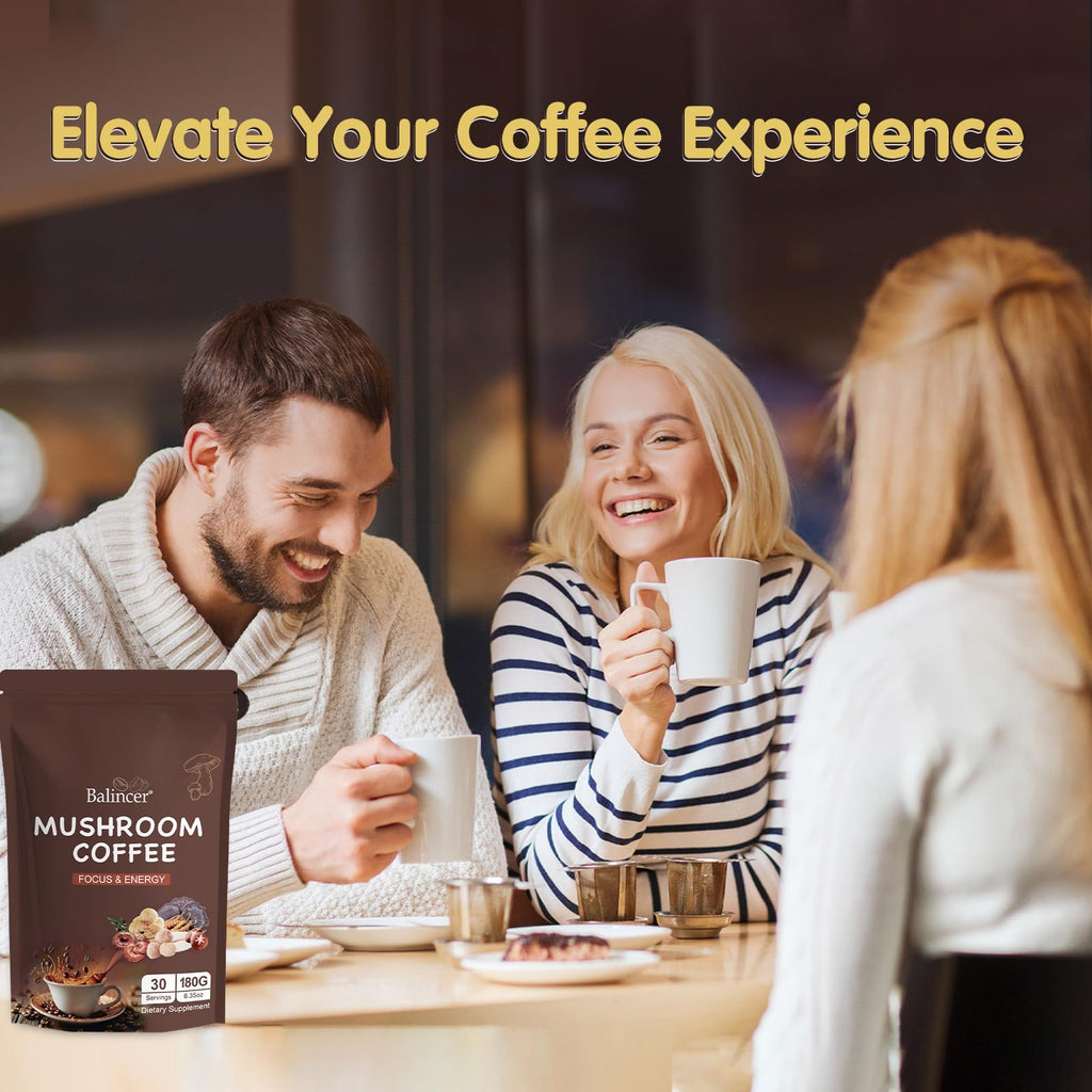 Balincer Mushroom Coffee with 6 Adaptogenic Mushrooms

