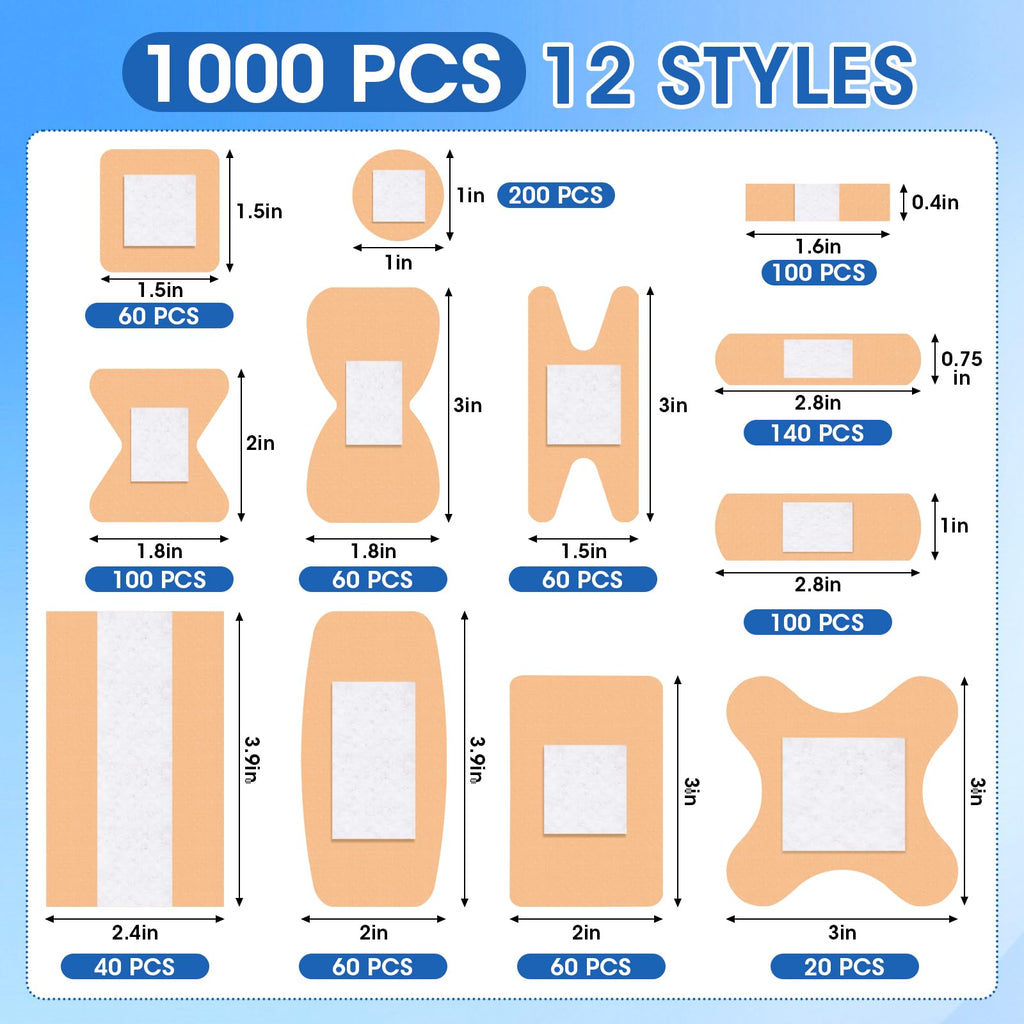 CXYARY Assorted Bandages Latex-Free Waterproof

