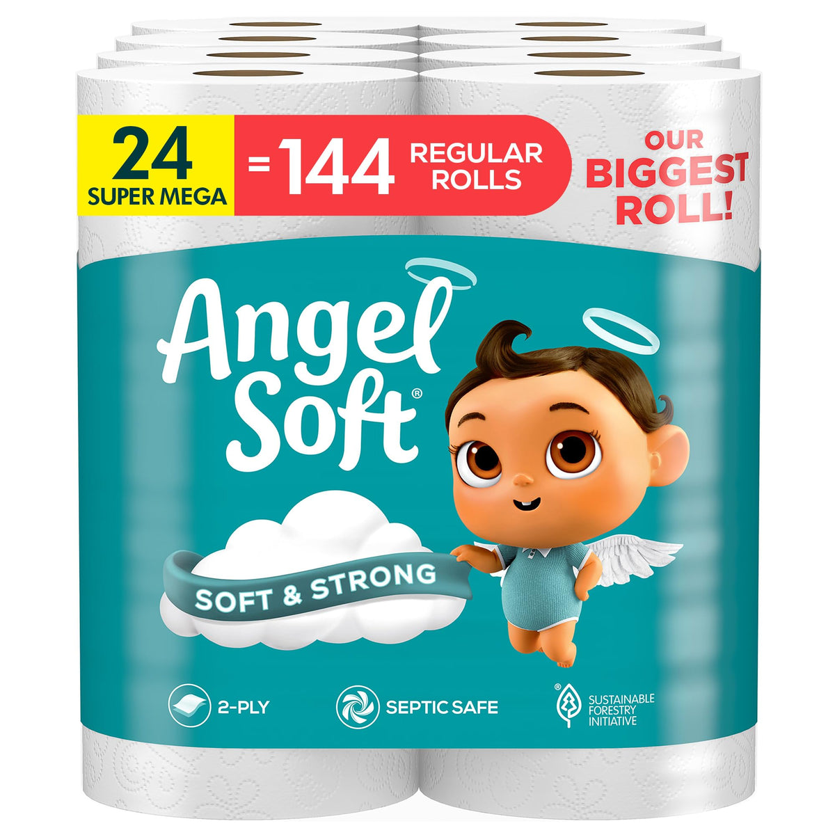Angel Soft Toilet Paper - Soft & Strong, Septic Safe, SFI-Sourced