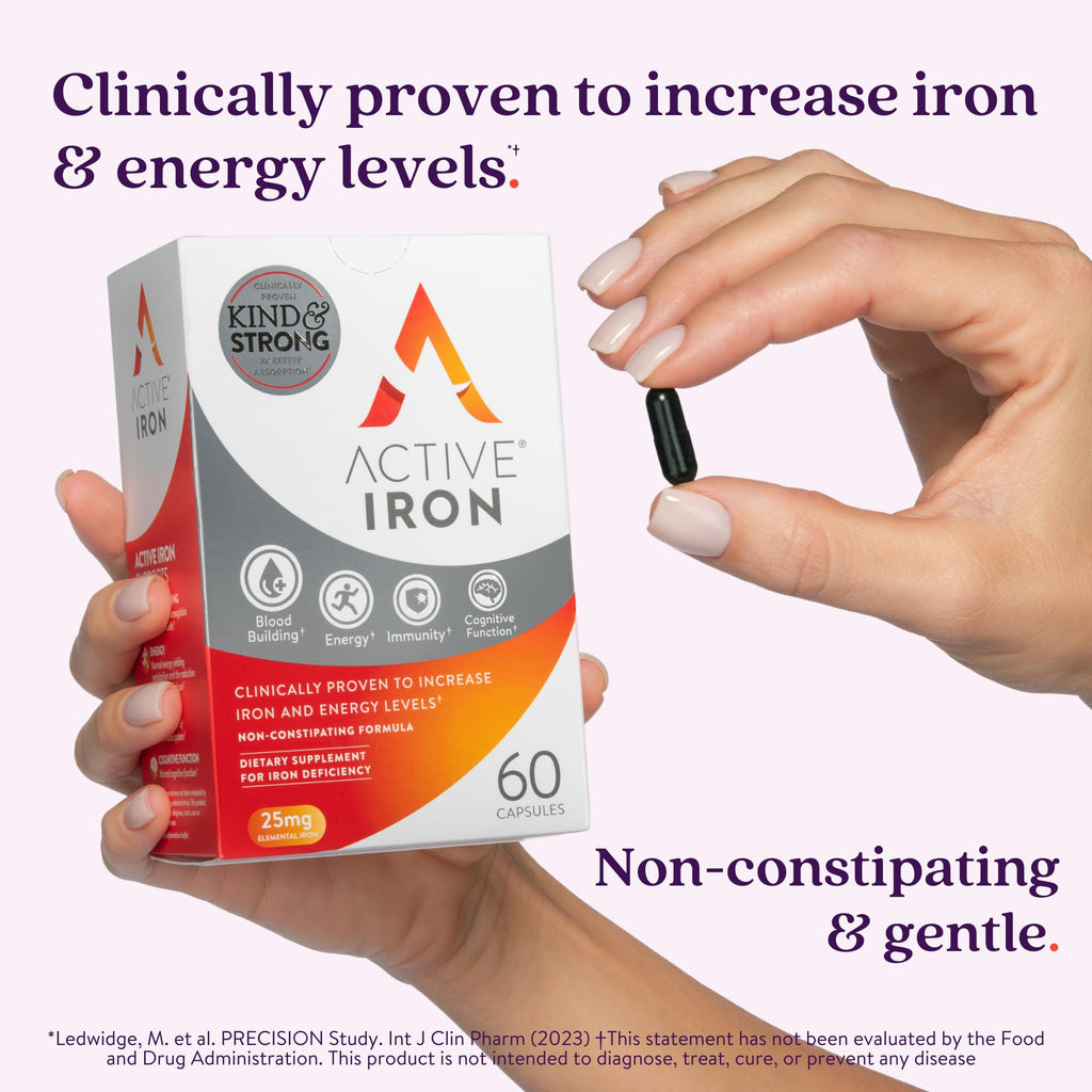 Active Iron 25mg Supplement for Energy Support

