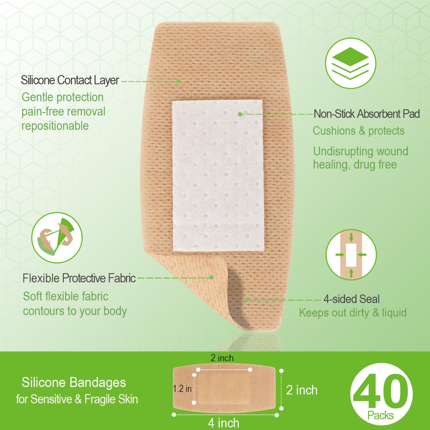 NeuHeils Silicone Bandages for Sensitive Skin

