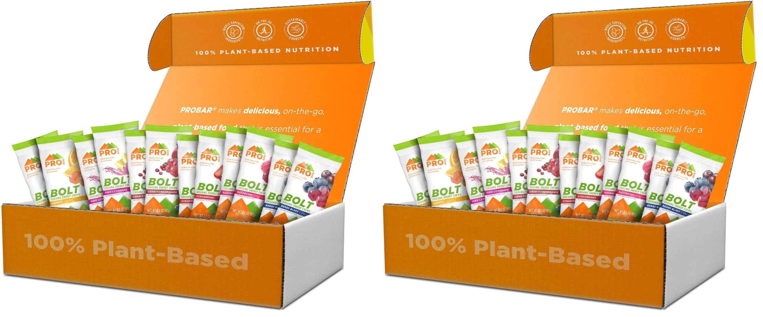 PROBAR Bolt Energy Chews - Organic Gummy Fuel with Electrolytes & B Vitamins