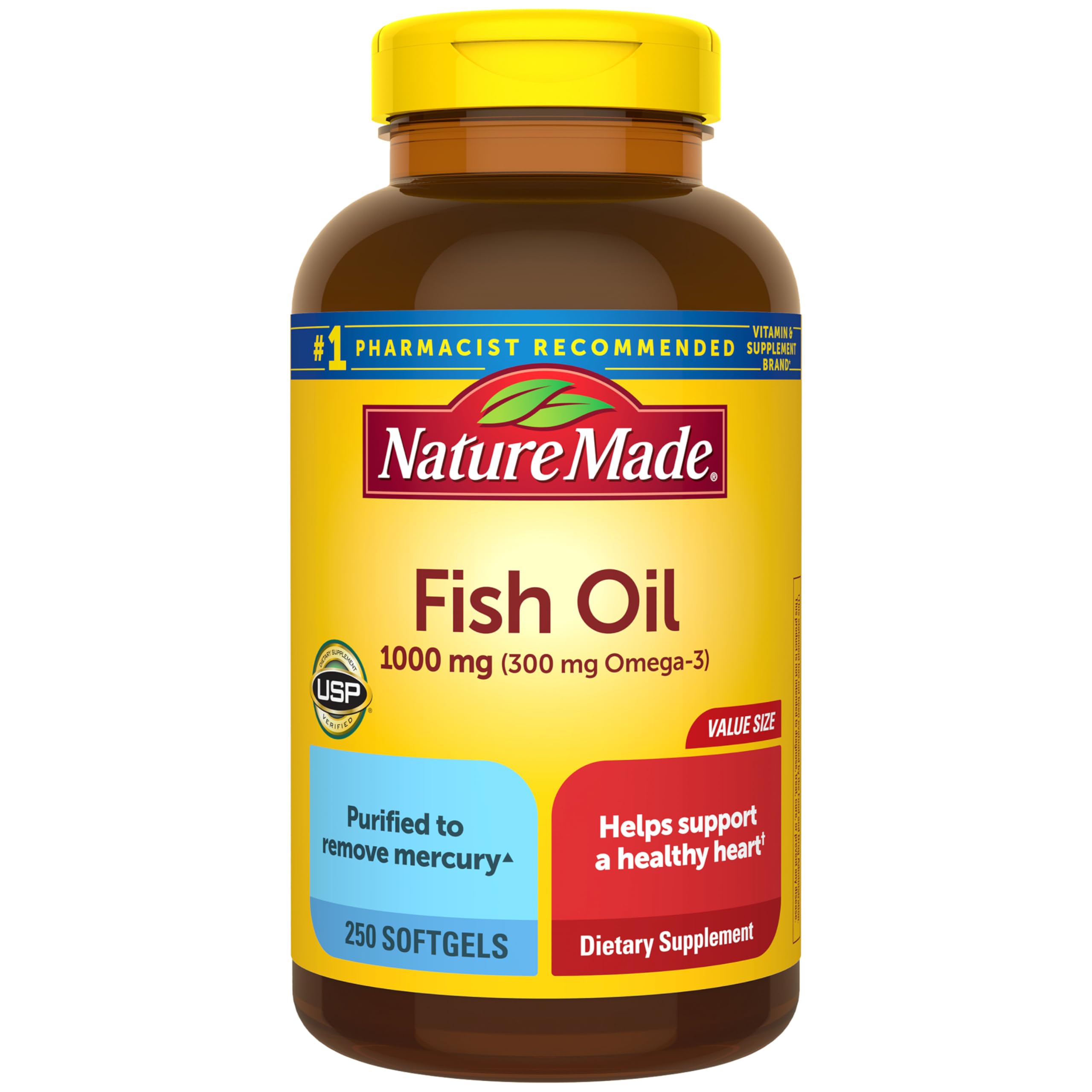 Nature Made Omega-3 Fish Oil Softgels 1000 mg