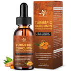 Organic Turmeric Curcumin Liquid Drops with Ginger & Pepper

