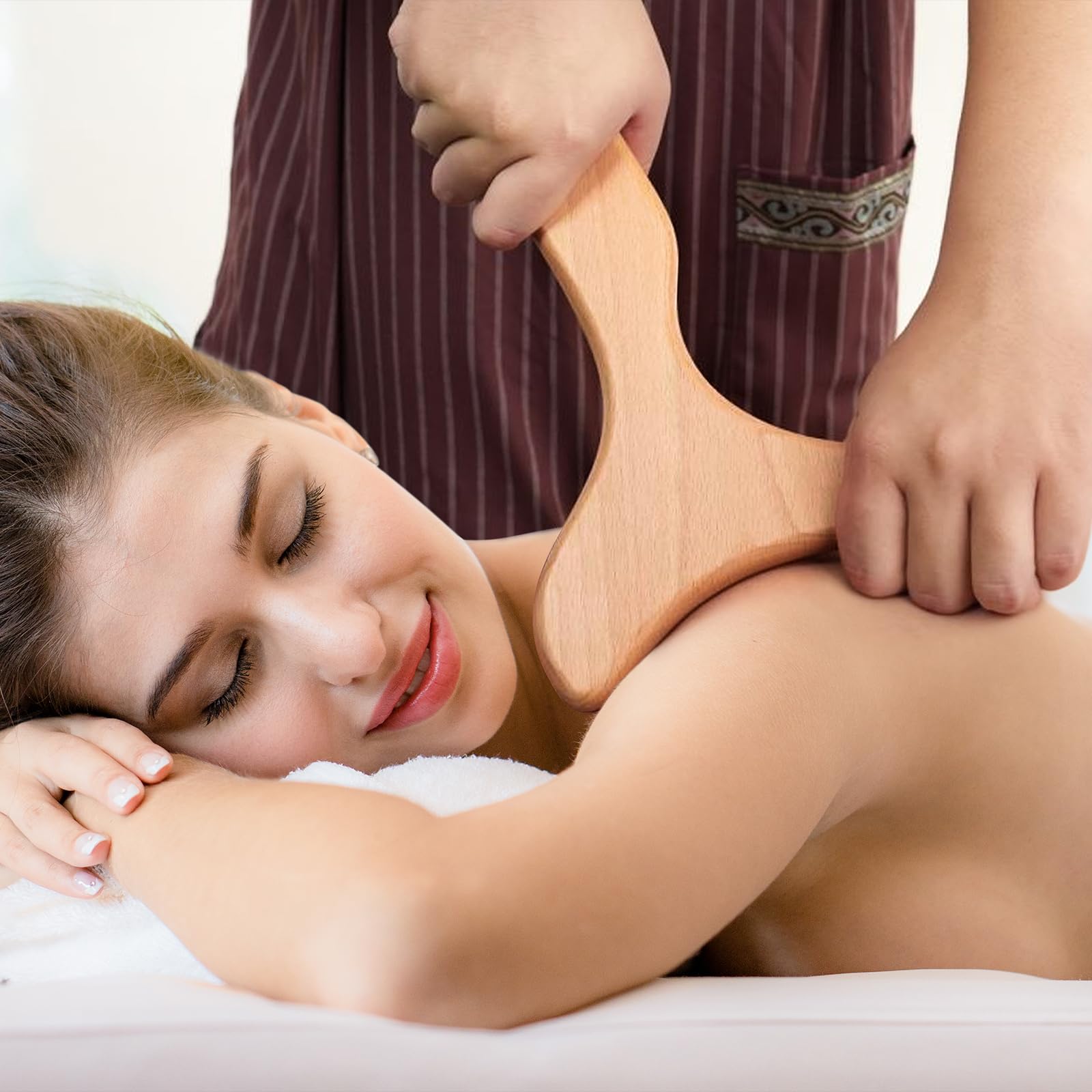 Wooden Massage Tool Kit for Home Use | Manual Included

