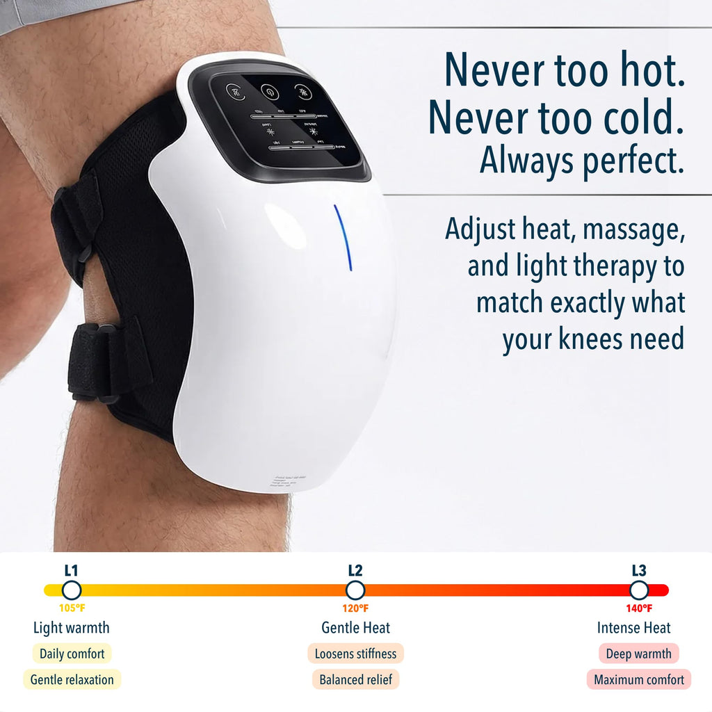 Knee Massager with Heat and Red Light Therapy

