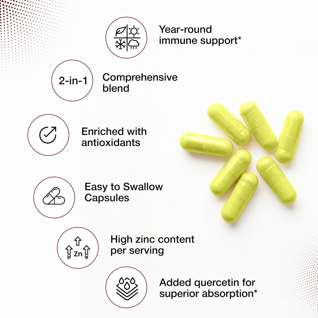 Sandhu's Zinc Quercetin Capsules – Immune Support

