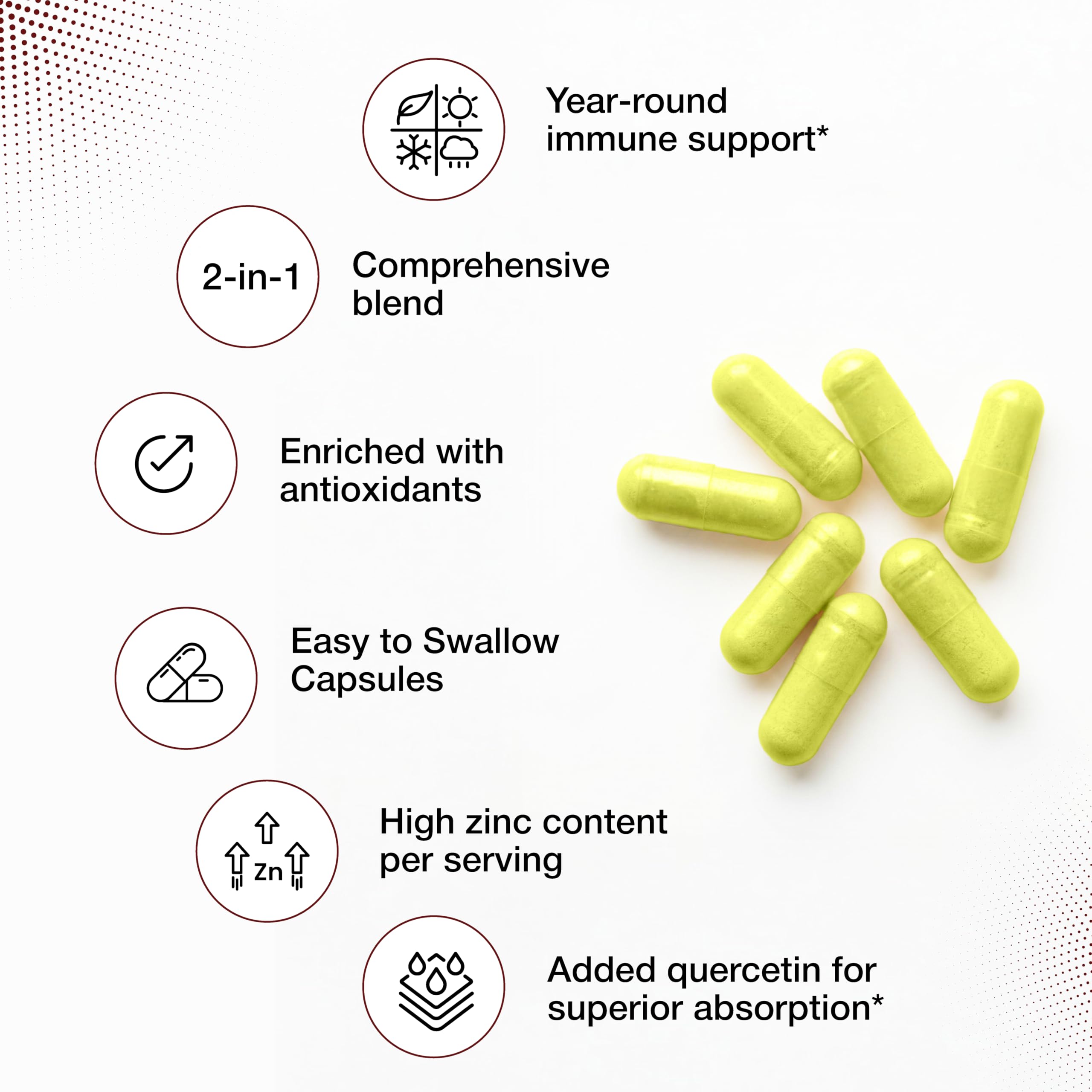 Sandhu's Zinc Quercetin Capsules – Immune Support

