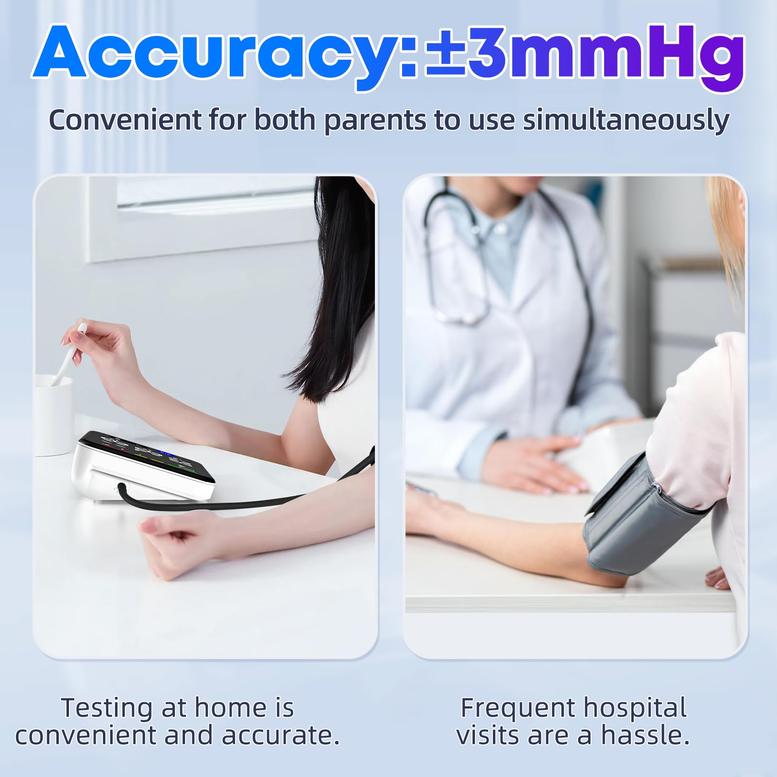 GUAEVER Blood Pressure Monitor - Rechargeable Upper Arm

