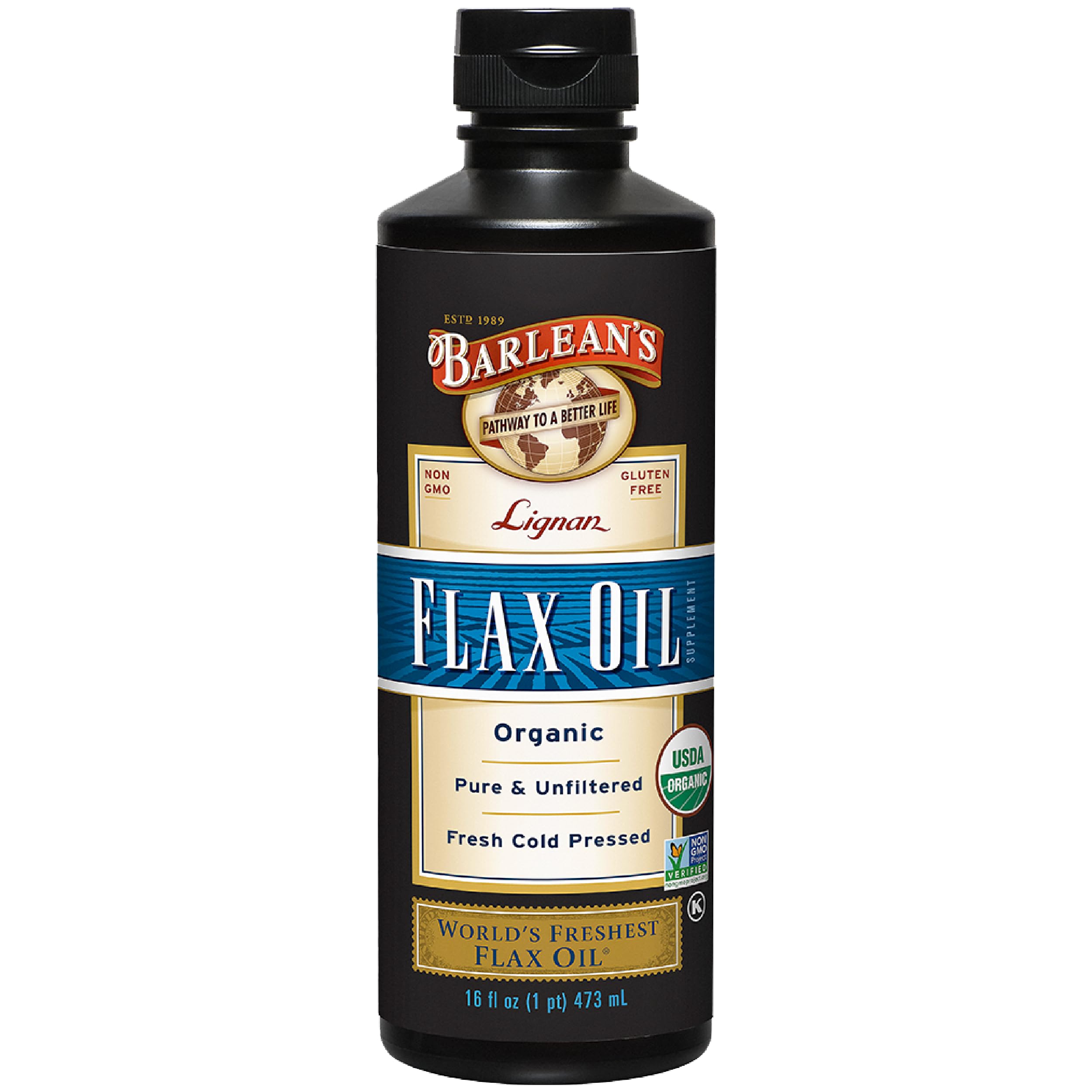 Barlean's Organic Lignan Flaxseed Oil | Vegan & Gluten Free

