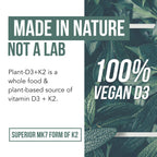 Organic Plant D3 + K2 Vitamin D3 K2 Supplement MenaQ7 MK7

