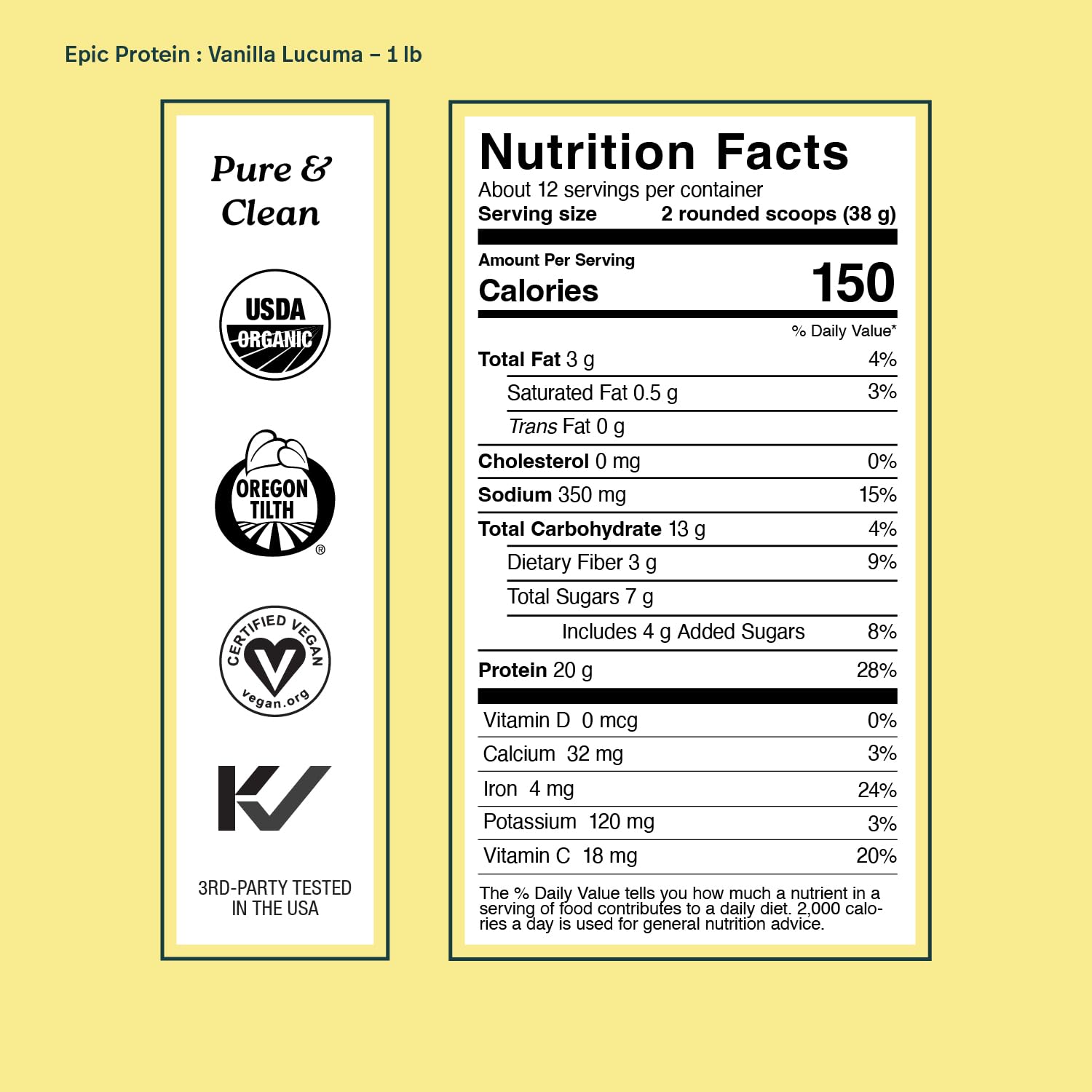 Sprout Living Epic Protein Plant Based Protein Powder

