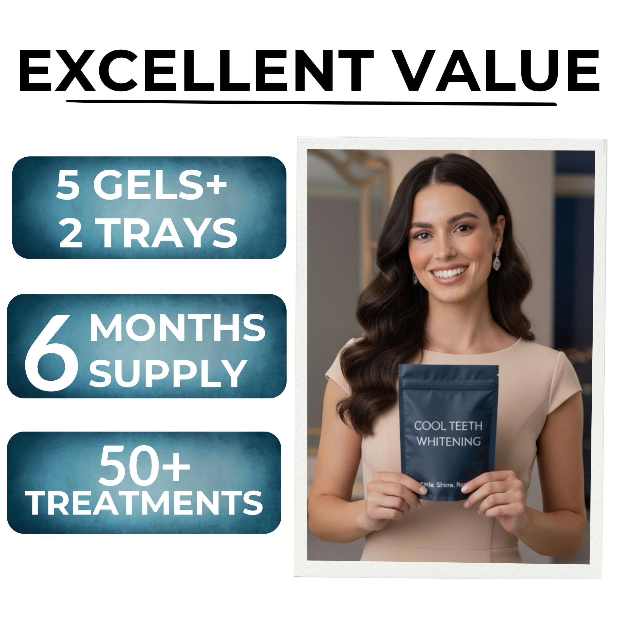 Teeth Whitening Kit for Trays - Enamel Safe At-Home Whitening

