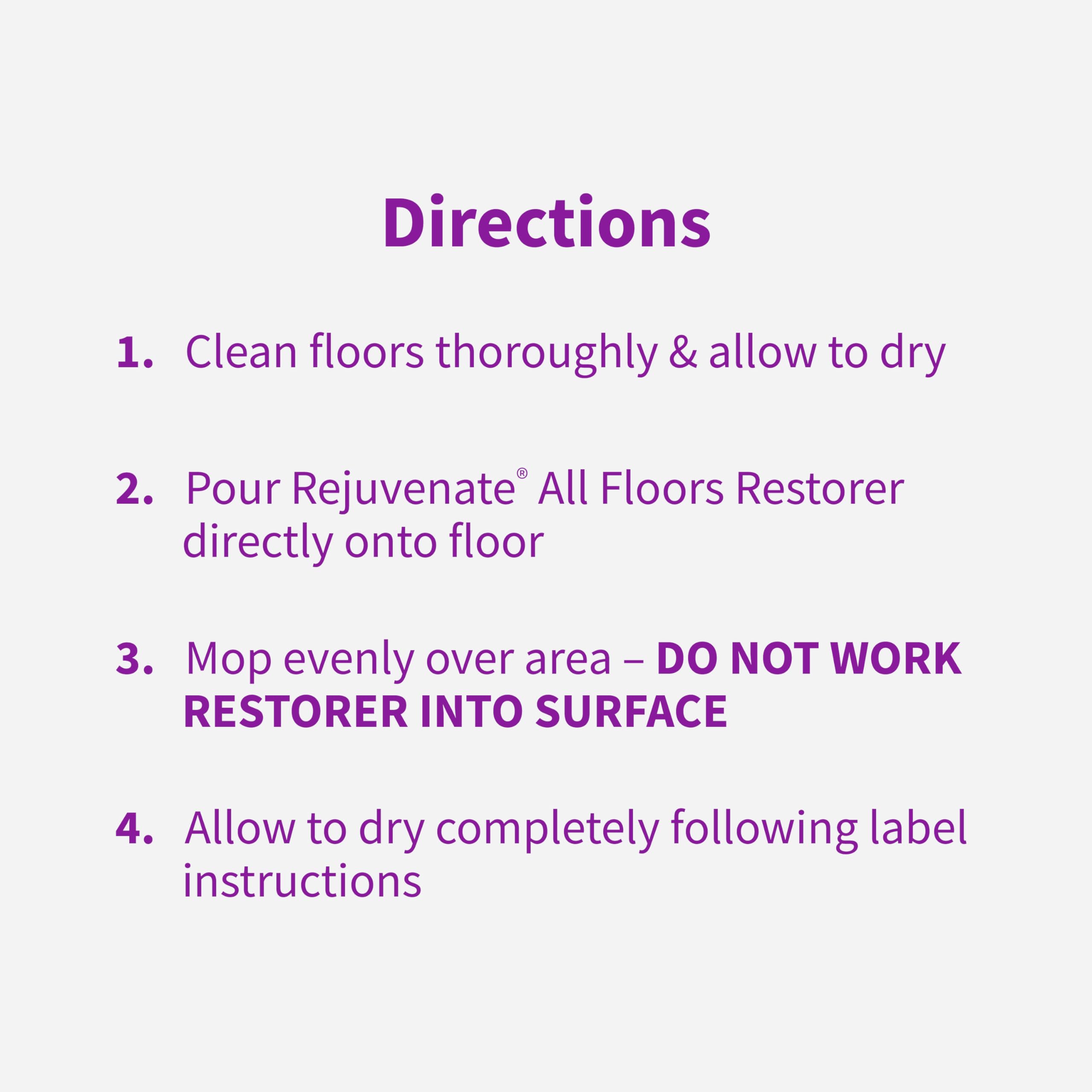 Rejuvenate All Floors Restorer – Fills Scratches & Shine

