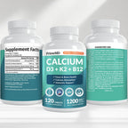 Calcium Supplement 4-in-1 with D3 K2 | Vegan Gluten-Free

