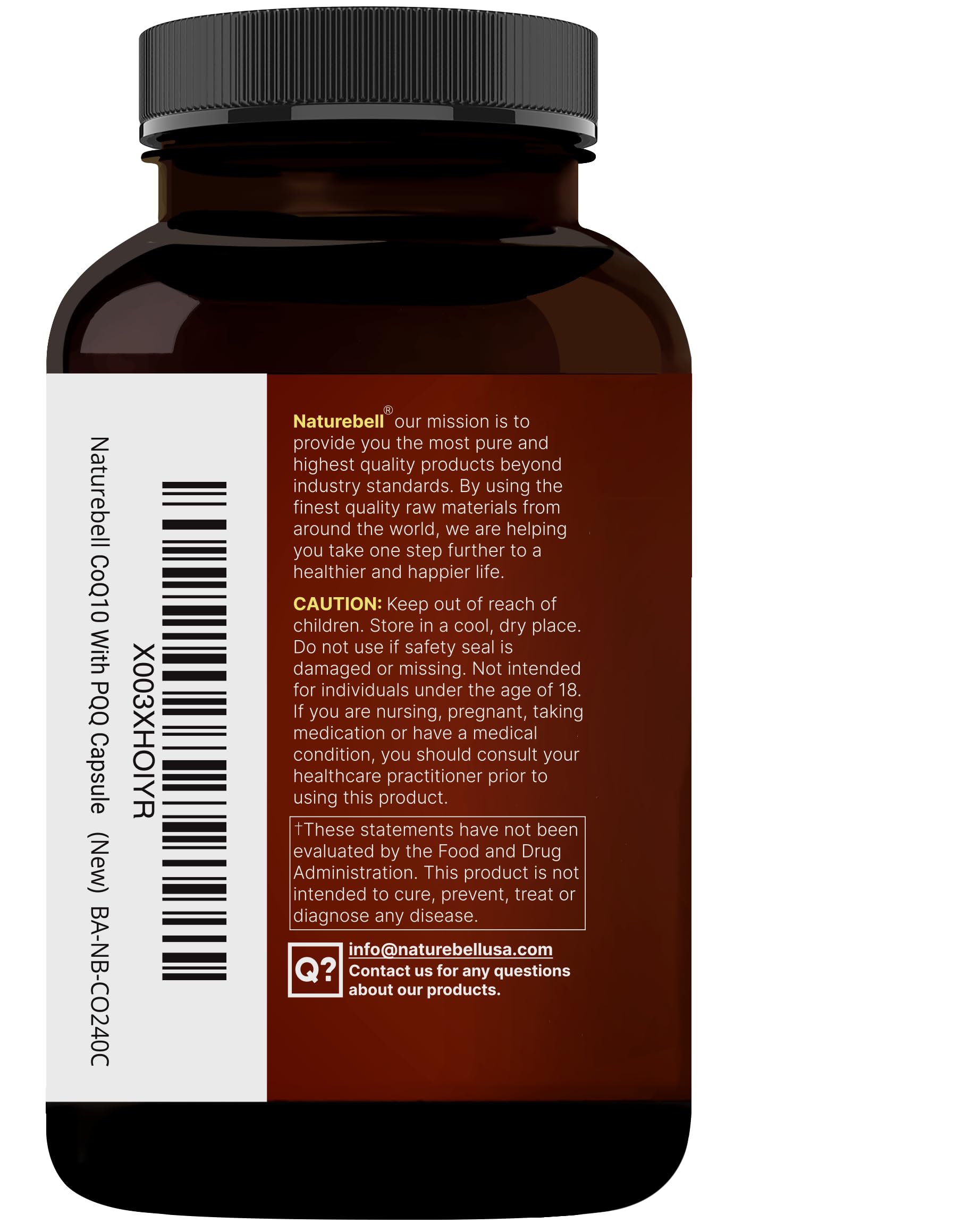 NatureBell Coenzyme Q with PQQ High Absorption Supplement

